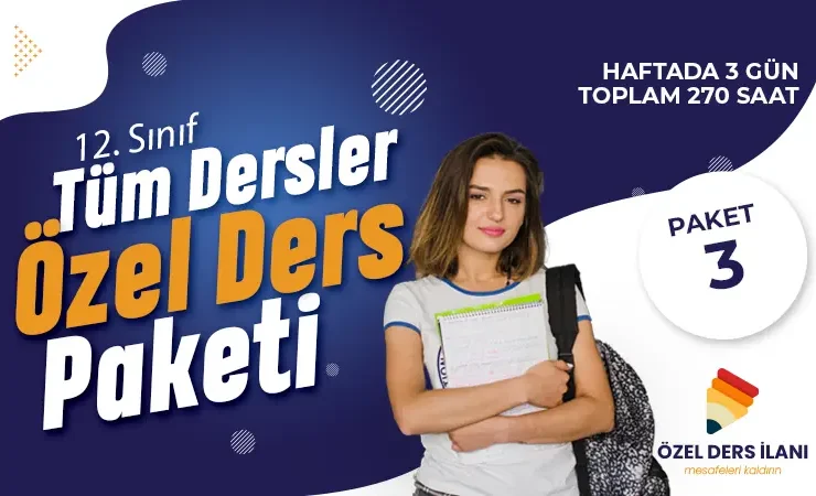 12. Sınıf Tüm Dersler Özel Ders Paketi 3