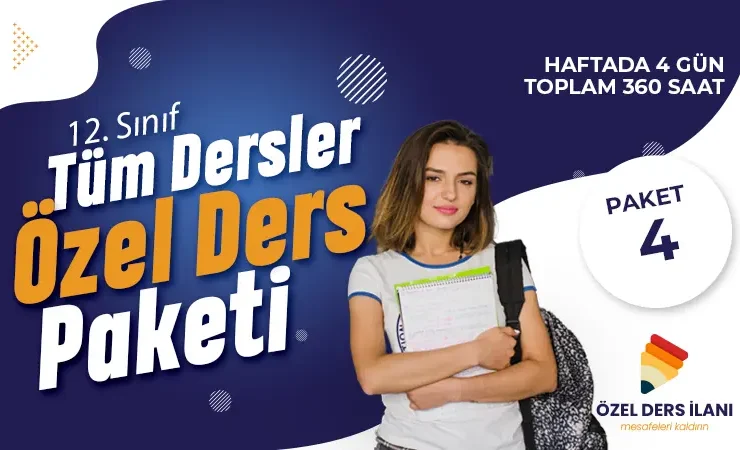 12. Sınıf Tüm Dersler Özel Ders Paketi 4