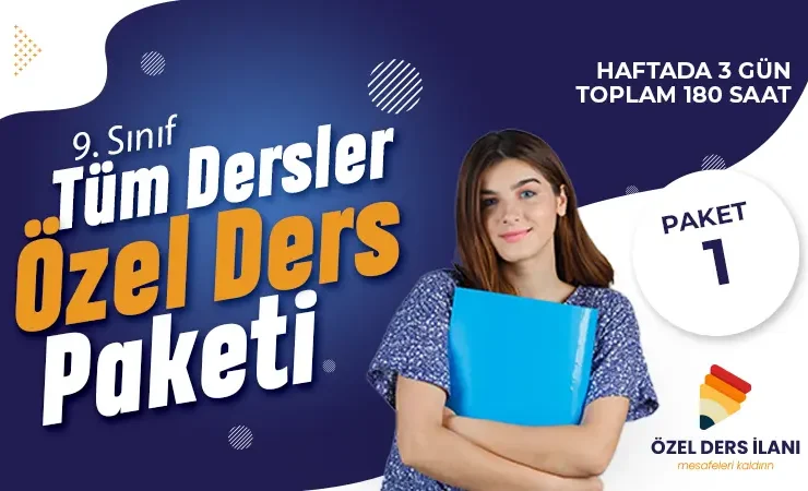 9. Sınıf Tüm Dersler Özel Ders Paketi 1