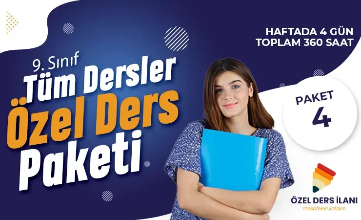 9. Sınıf Tüm Dersler Özel Ders Paketi 4