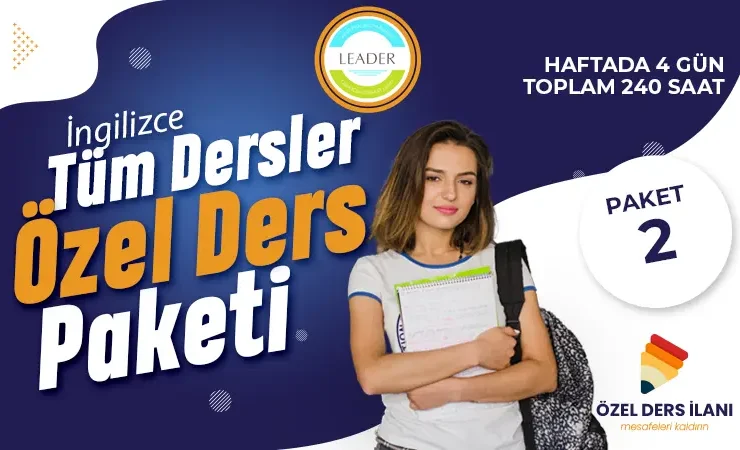 LEADER School İngilizce Tüm Dersler Özel Ders Paketi 2