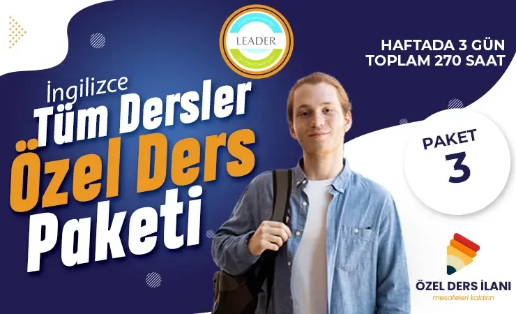LEADER School İngilizce Tüm Dersler Özel Ders Paketi 3
