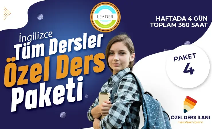 LEADER School İngilizce Tüm Dersler Özel Ders Paketi 4